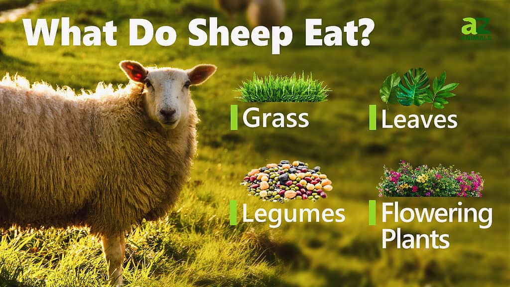 sheep eats