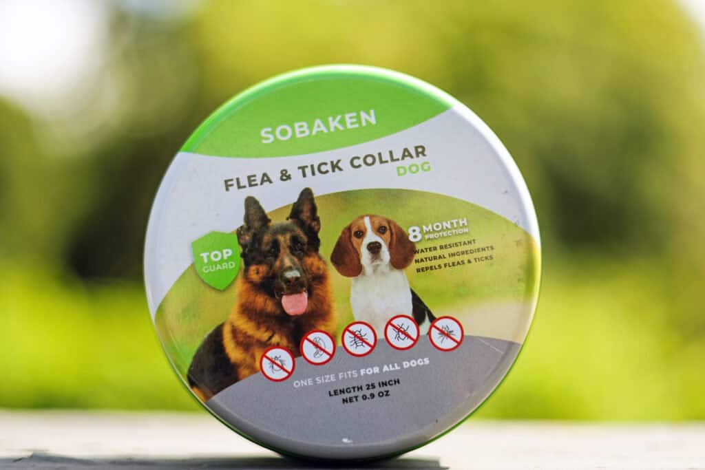Non-Toxic Dog Flea Treatment MASOLD Dog Flea and Tick Control Collar 12 Months Flea and Tick Control for Dogs Upgraded Herbal Waterproof Protection and Adjustable Natural