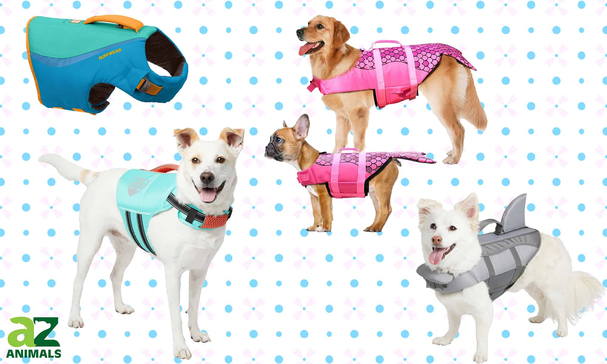 Safe Durable Comfortable Adjustable Preserver with High Buoyancy for Swimming Boating at Pool Beach ROZKITCH Dog Life Jacket Blue Ripstop Pet Floatation Angel Life Vest for Small Middle Large Dog 