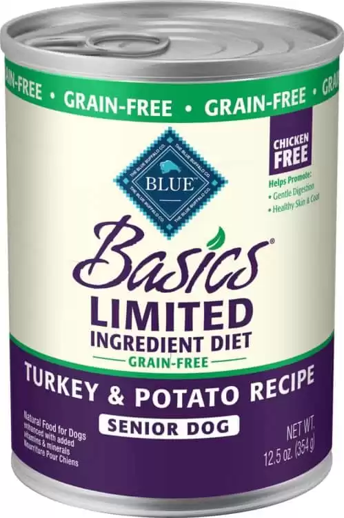 Blue Buffalo Basics Limited Ingredient Grain-Free Turkey & Potato Senior Canned Dog Food