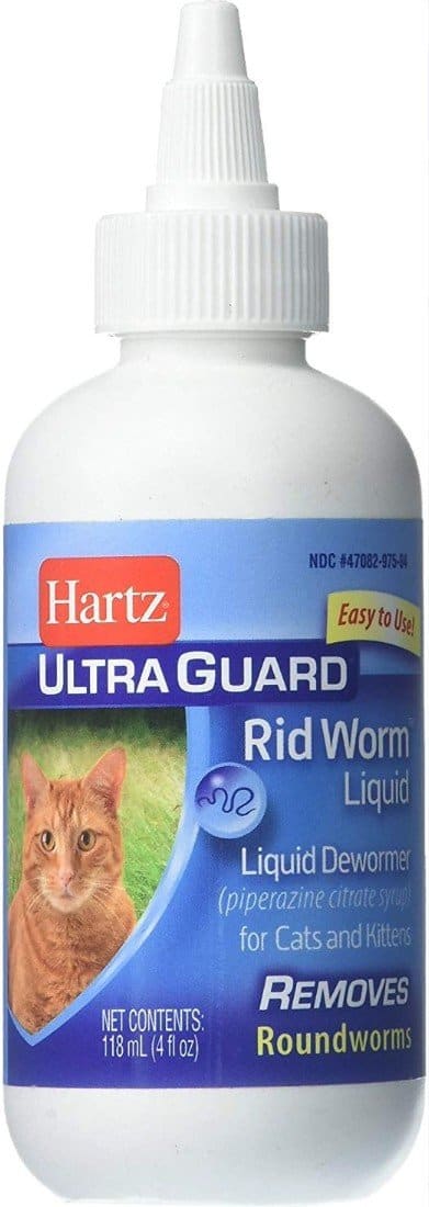 Hartz UltraGuard Rid Worm Dewormer for Roundworms for Cats, 4-oz bottle