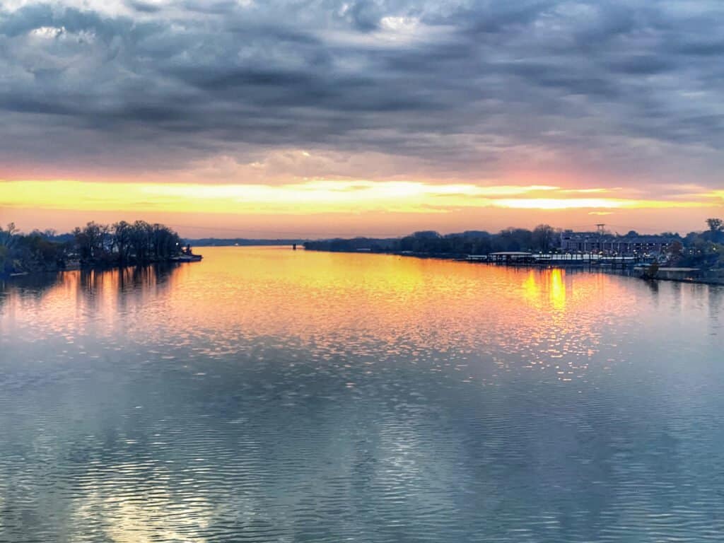 Autumn Sunrise Over the Arkansas River
