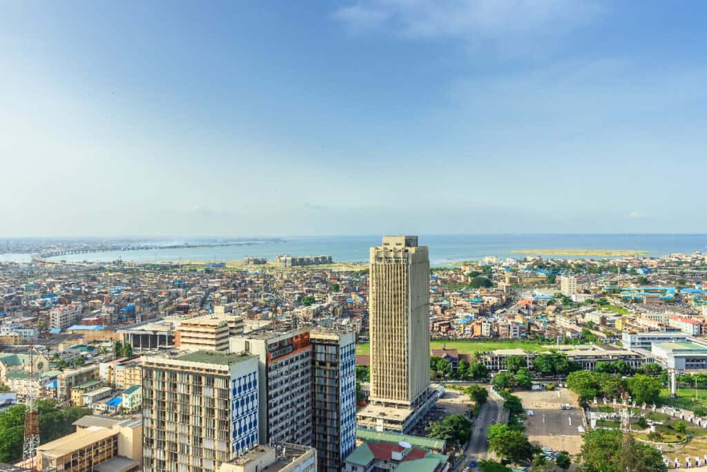 Daytime,Aerial,View,Of,Lagos,Island,,Nigeria