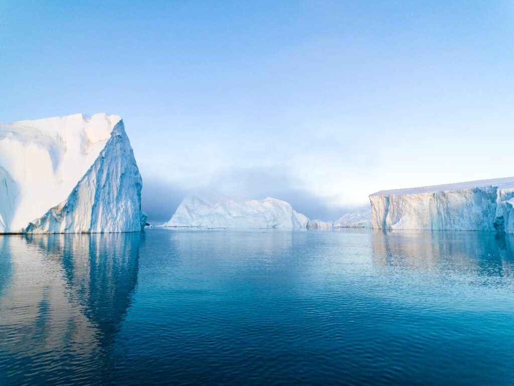 Arctic,Icebergs,On,Arctic,Ocean,In,Greenland