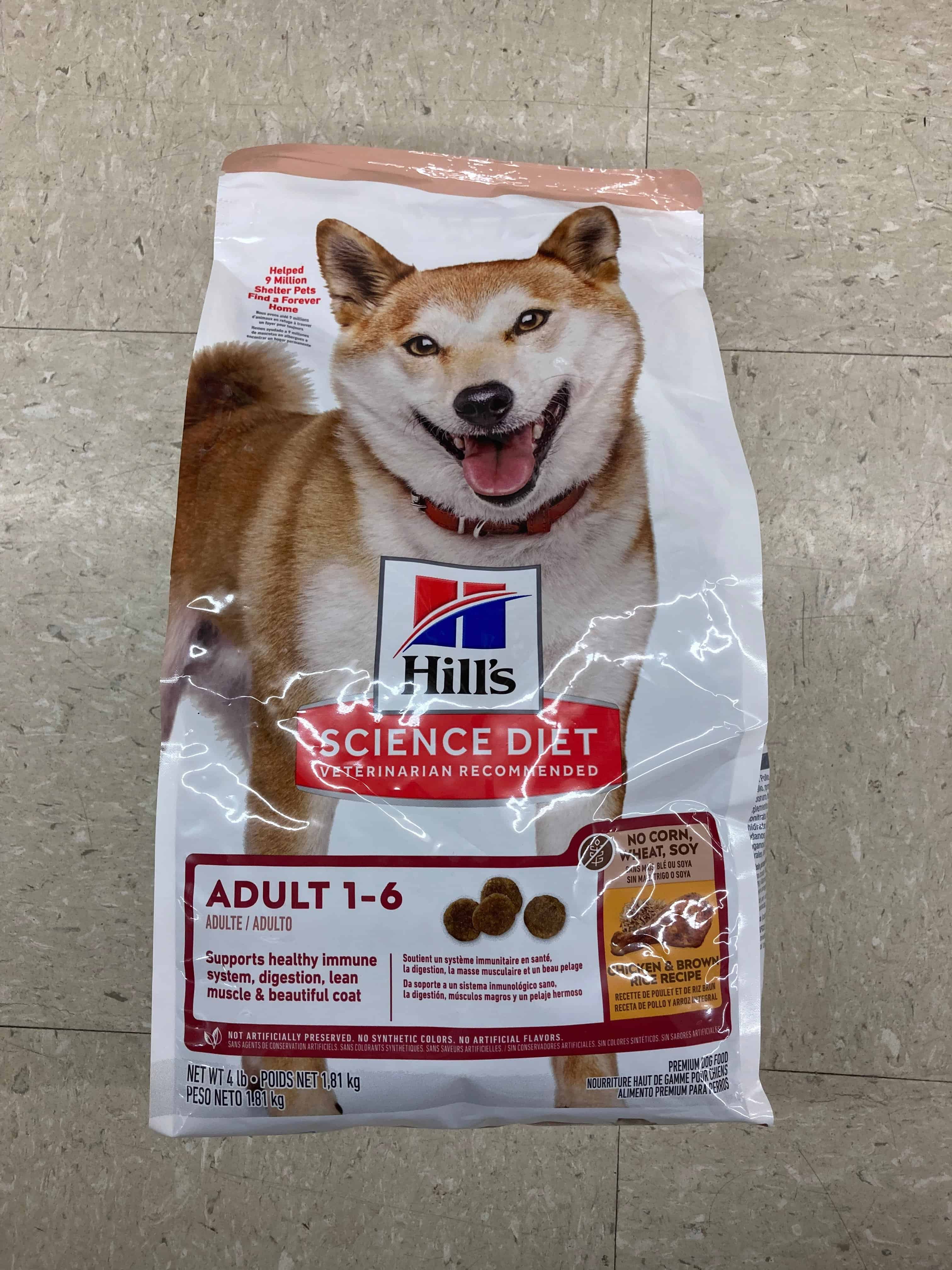 Hills dog food bag