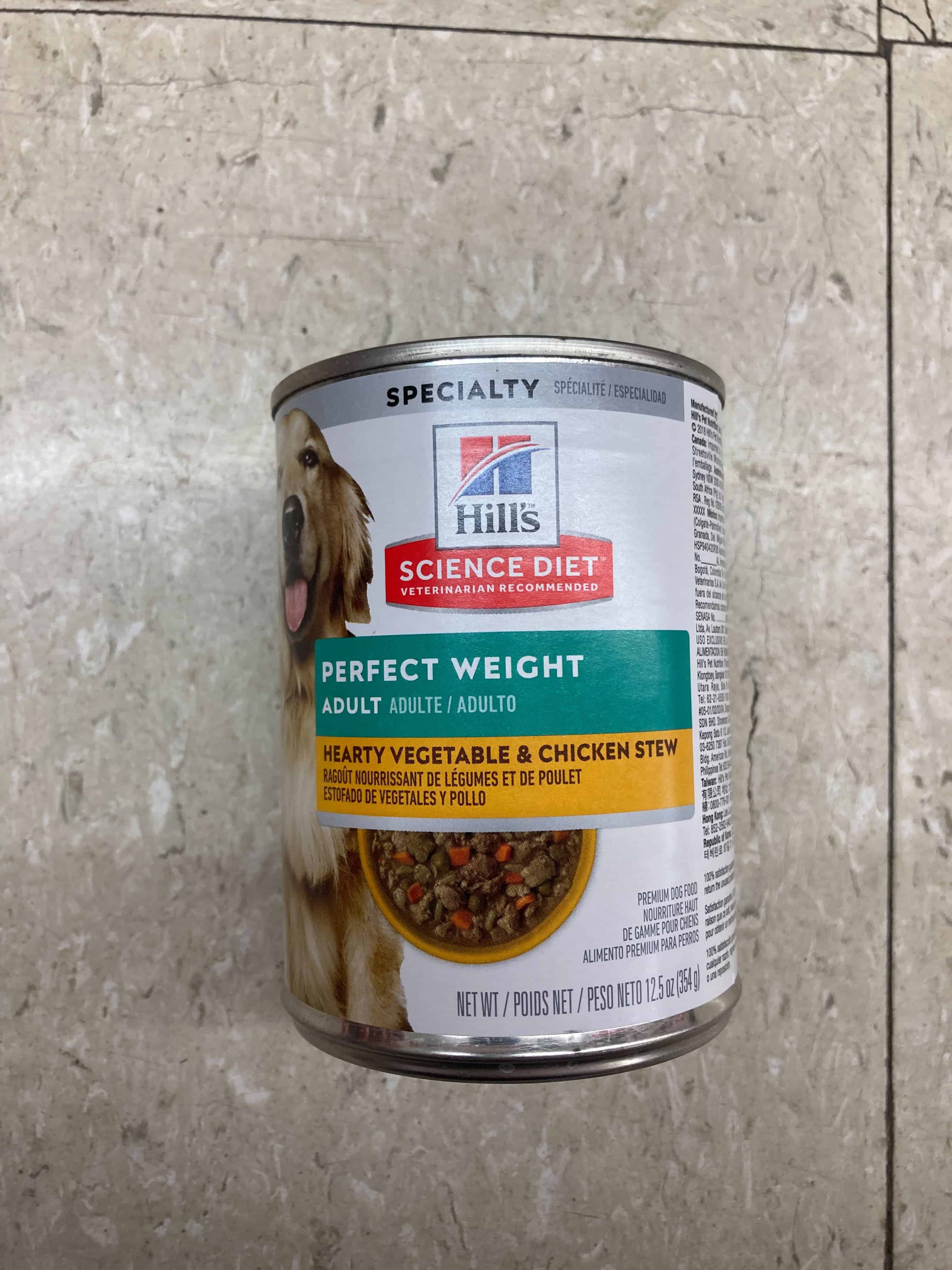 Hills science diet weight canned dog food