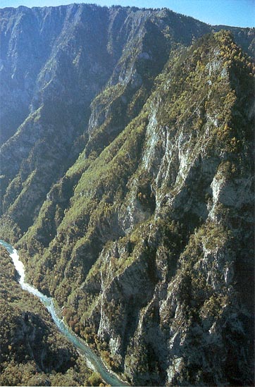 Tara River Gorge, northern Montenegro.