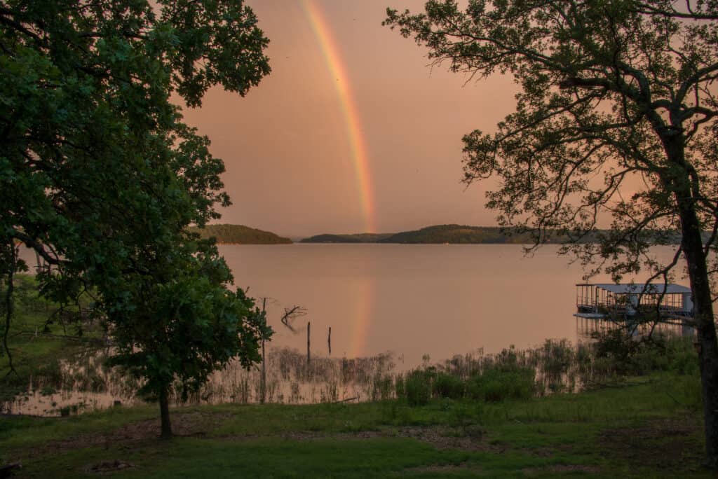 Rainbow over Beaver Lake Arkansas