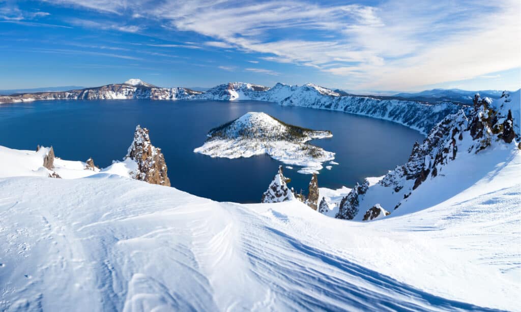 อุทยานแห่งชาติ Crater Lake - ฤดูหนาว
