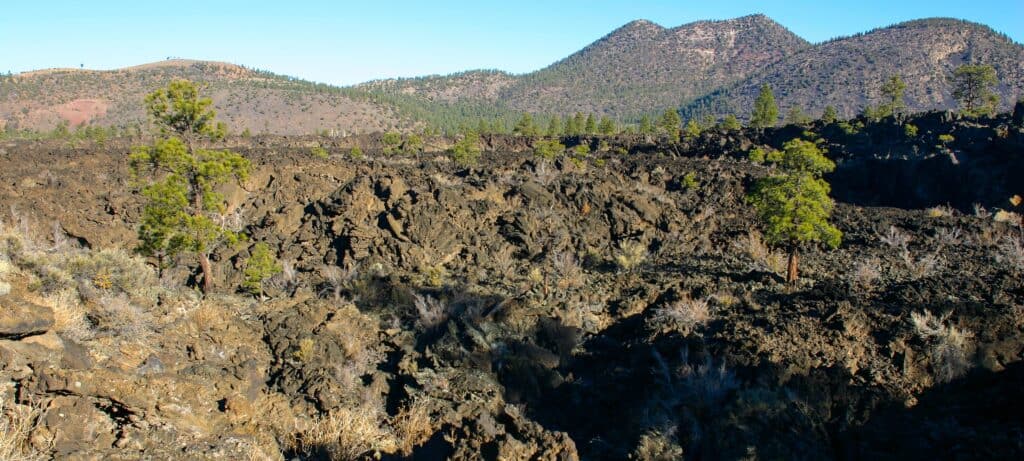 The Lava Fields at Sunset Crater Volcanic Park in Arizona Near Flagstaff