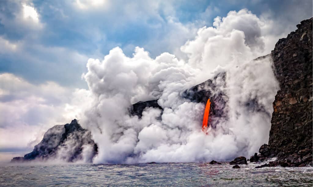 Hawaii's Volcano National Park - Kamokuna ocean entry