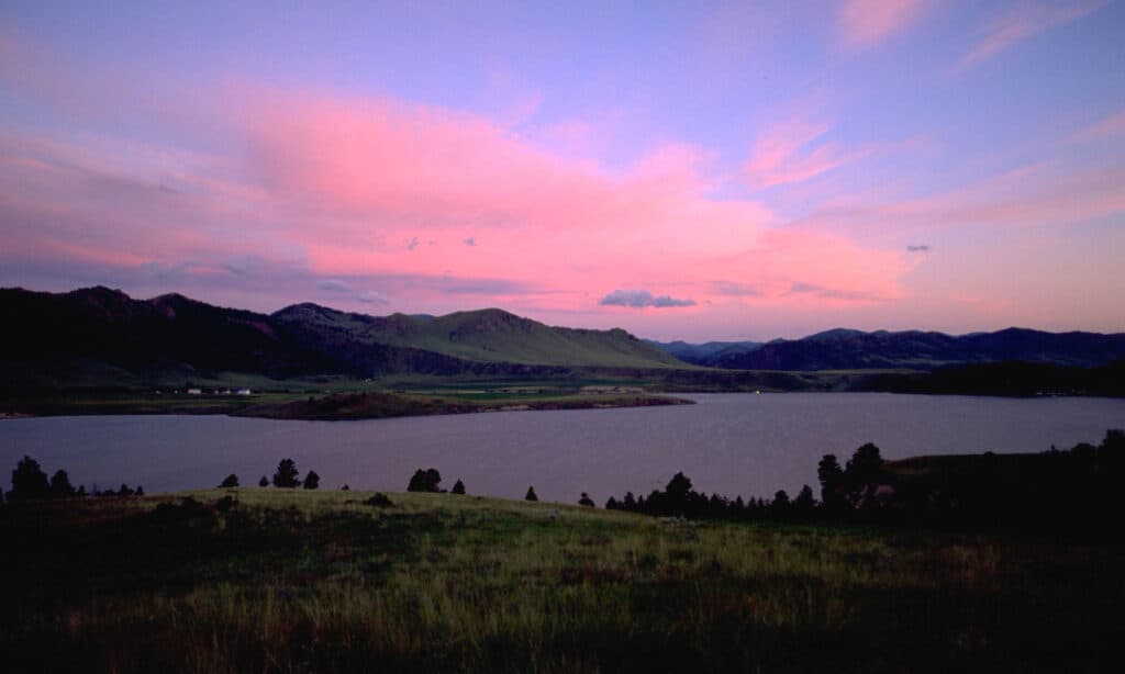 Holter Lake at Sunset