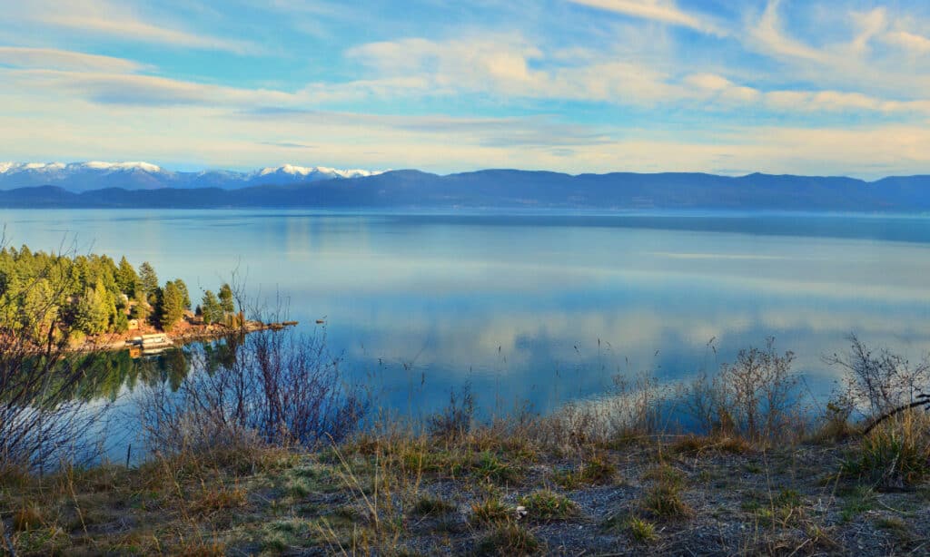 Flathead Lake is a view for one of Montana's most expensive mountain towns.