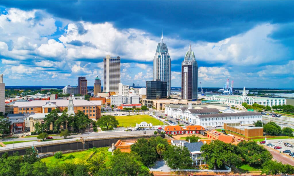 An aerial view of Alabama. 