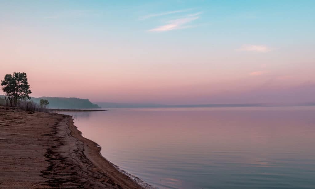 Saylorville Lake, one of the best fishing spots in Iowa. 