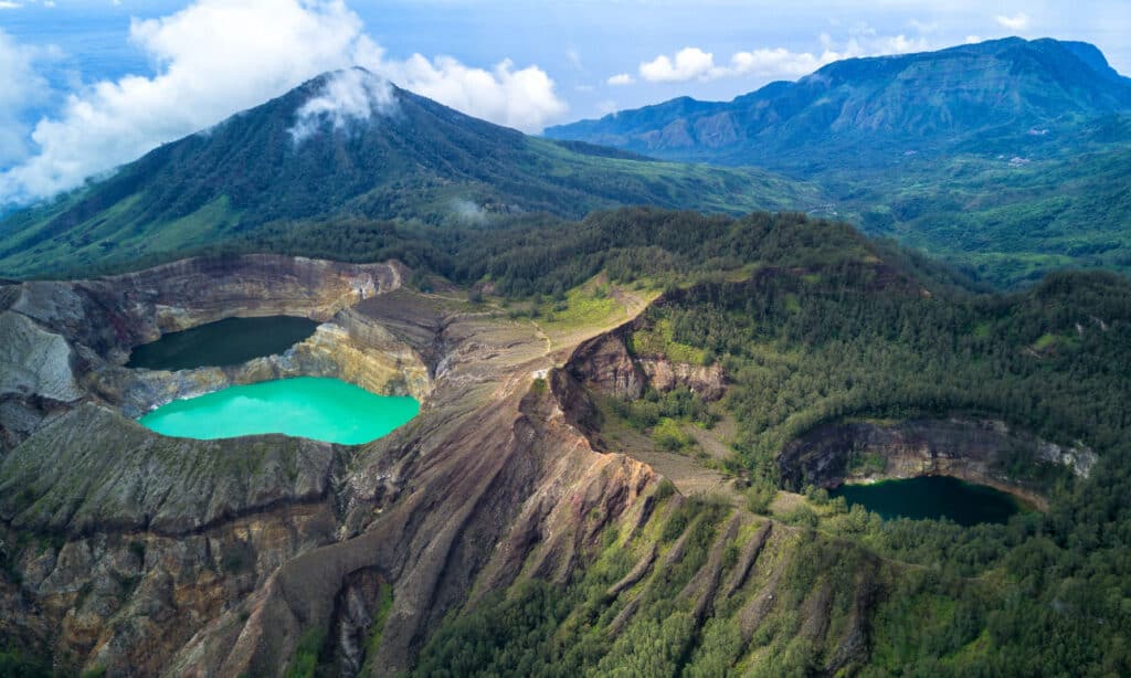 Tricolored Lakes, Indonesia