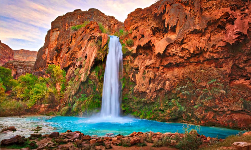 Havasu Falls in Arizona for swimming in paradise.