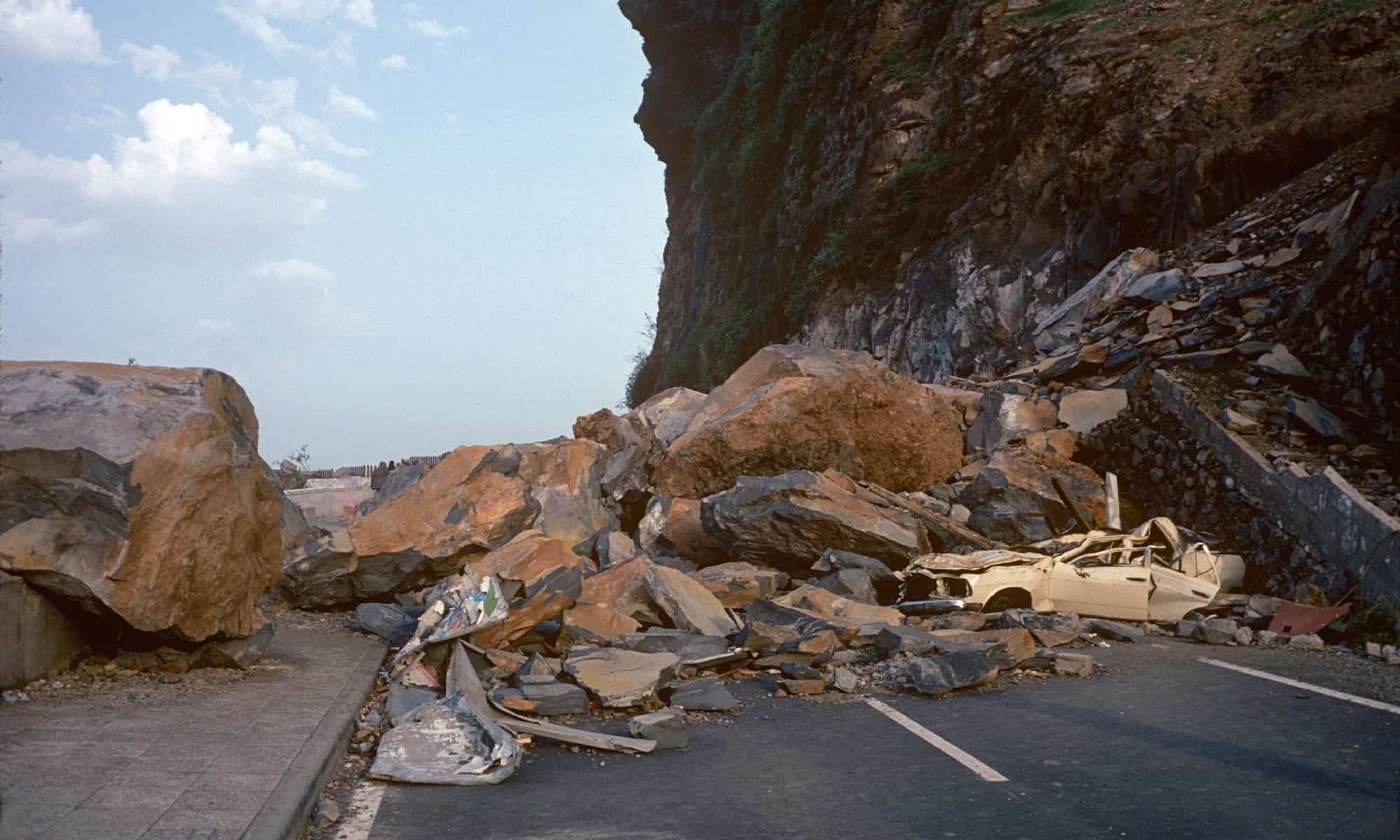 rockslide erosion