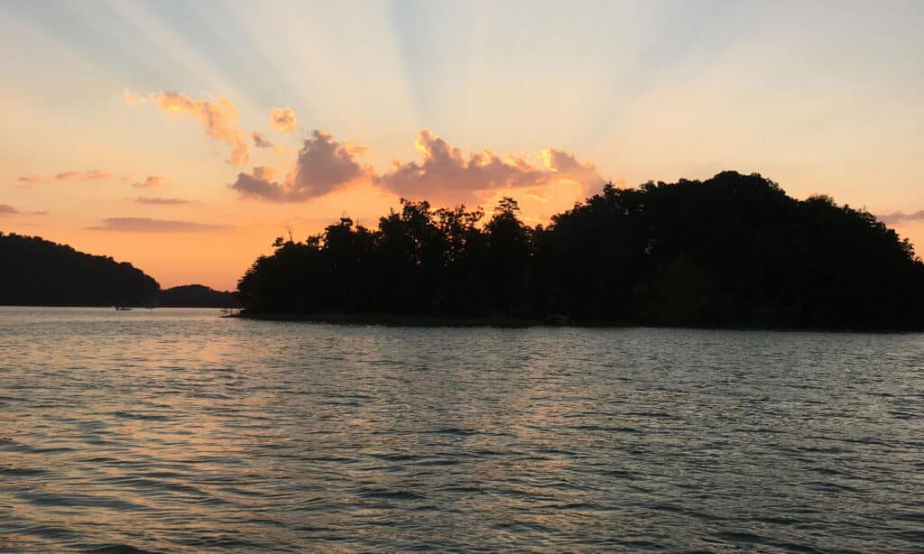 Sunset over South Holston Lake