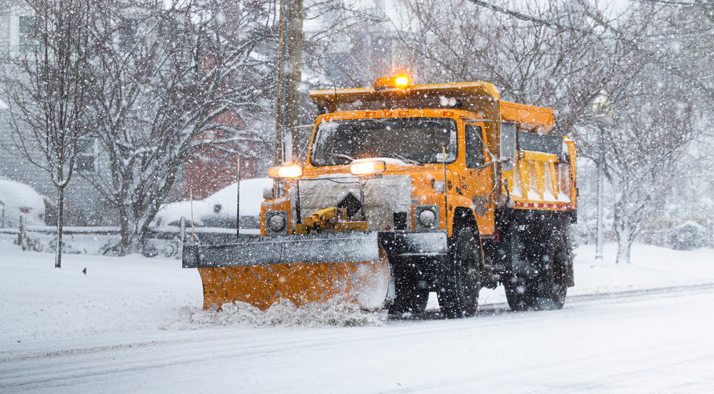 Snowplow snow storm