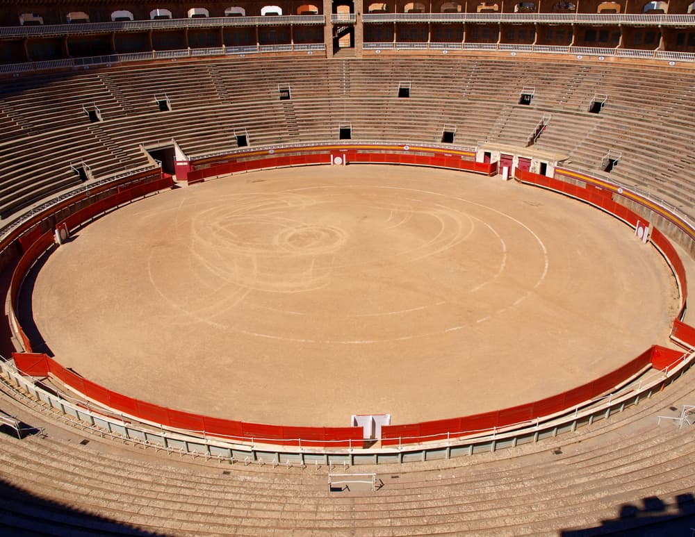 center of the bullfight arena in Palma de Majorca, Spain