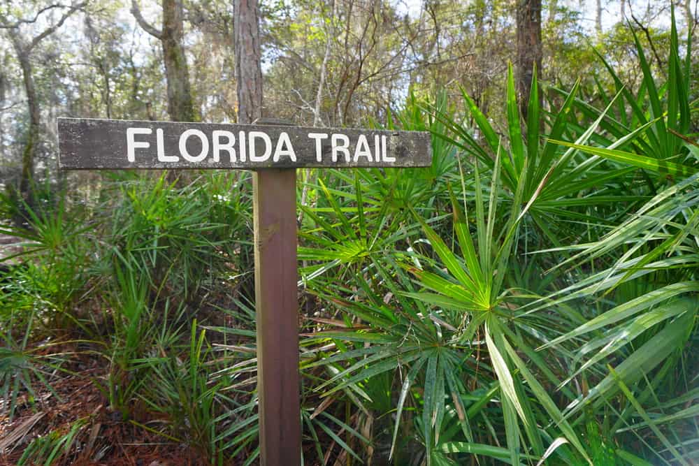 Florida,-,January,17,,2015:,Florida,Trail,Sign,In,The