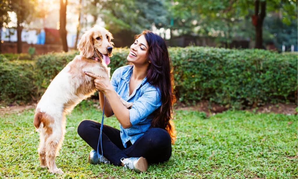 Dog Park Series - Woman with Dog