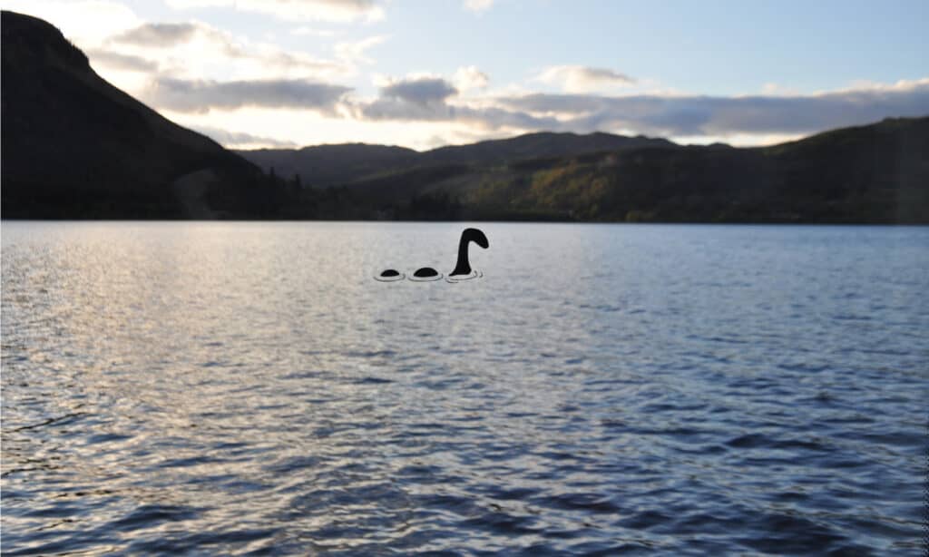 loch ness monster in the lake