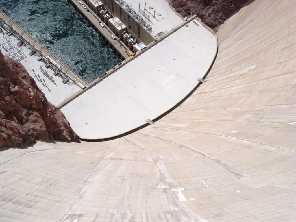 view from top of the hoover dam