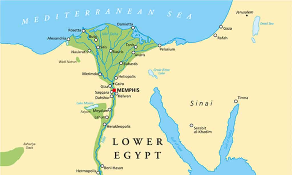 Egypt map rivers