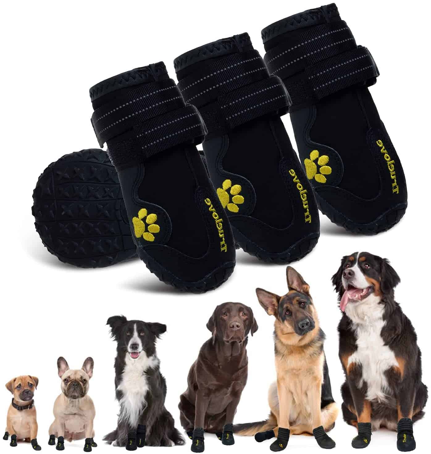 1. Best Overall — EXPAWLORER Waterproof Dog Shoes