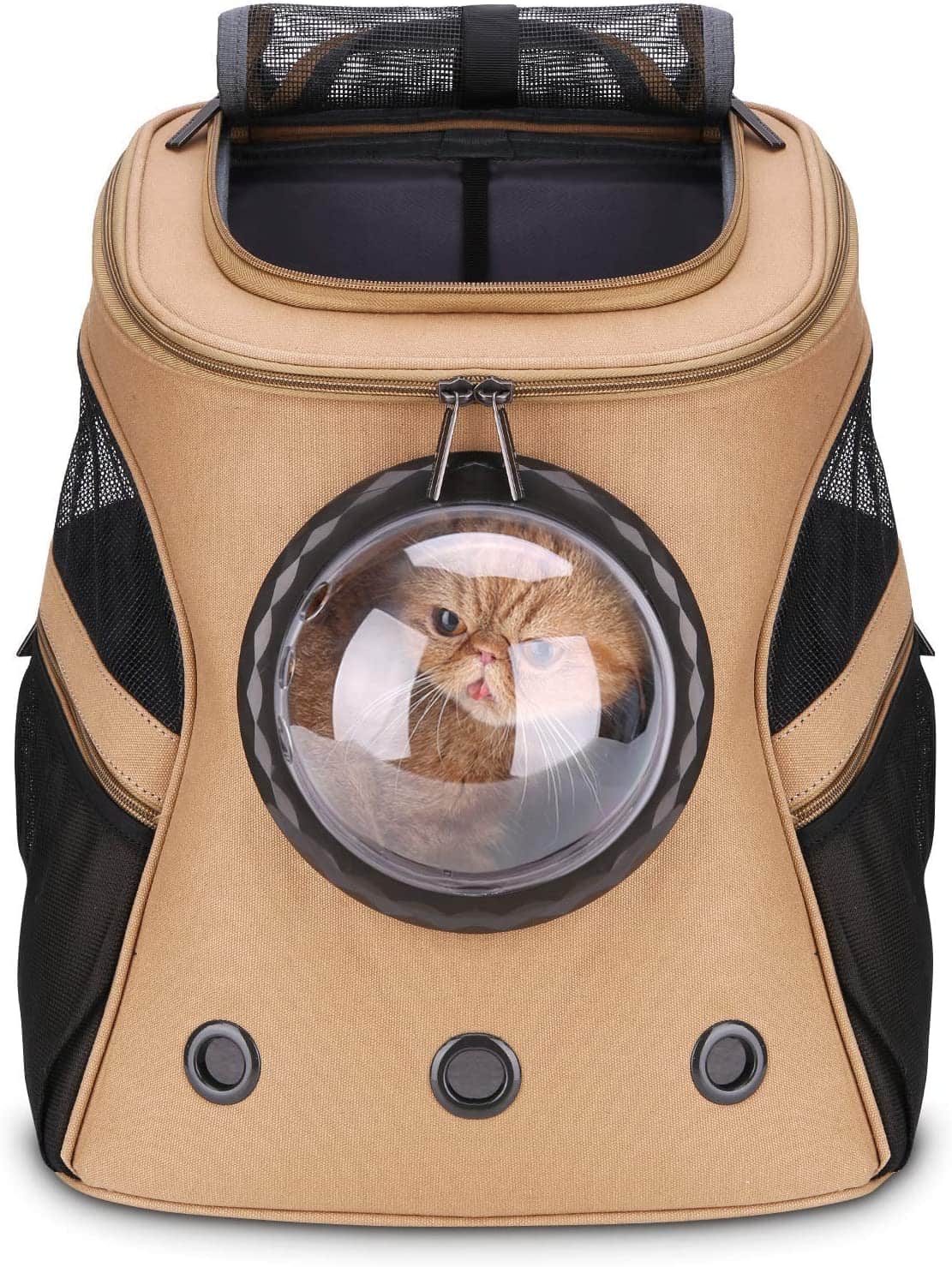 2. LOLLIMEOW Large Cat Backpack Carrier with Bubble
