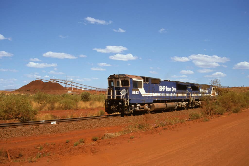 bhp iron ore train