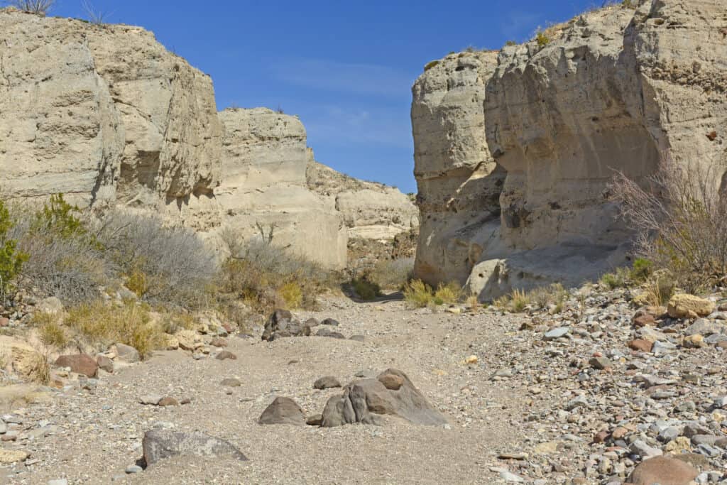 Dry Riverbed in a Desert Canyon