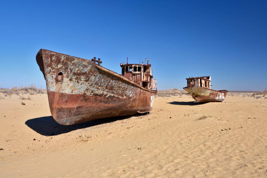 Aral Sea Abandoned Ships