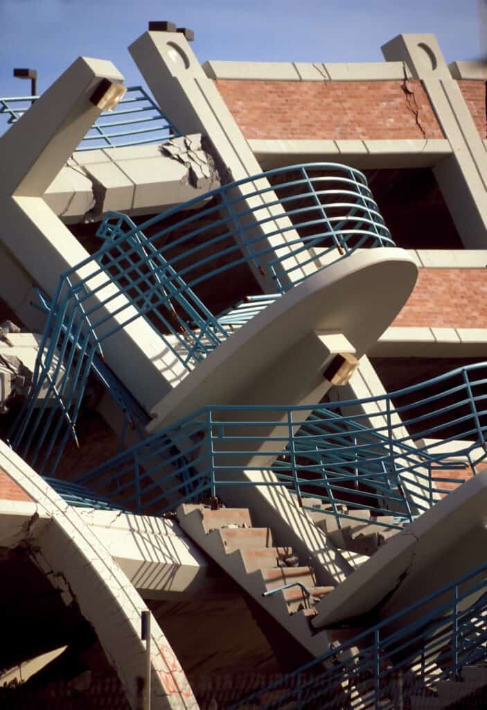 Parking Garage Damage From 1994 Northridge, CA, Earthquake