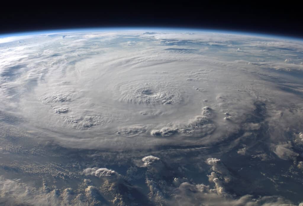 Hurricane Katrina as seen from space Katrina was one of the most powerful hurricanes to hit Louisiana. 