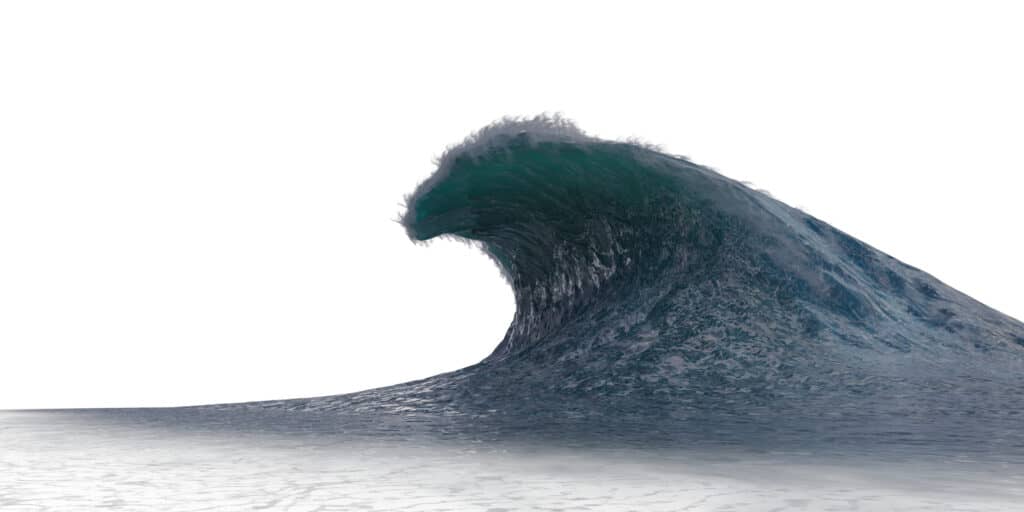 Le plus grand tsunami de tous les temps (3 milles de haut et s'est écrasé sur la côte est)