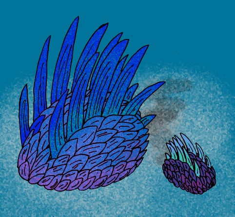 Artist creative rendering of Wiwaxia