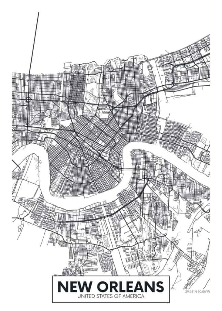 Bản đồ thành phố của New Orleans