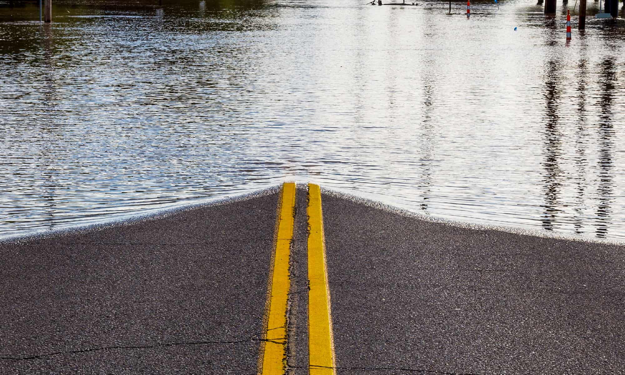 Flood, Road, Street, Covering, Danger