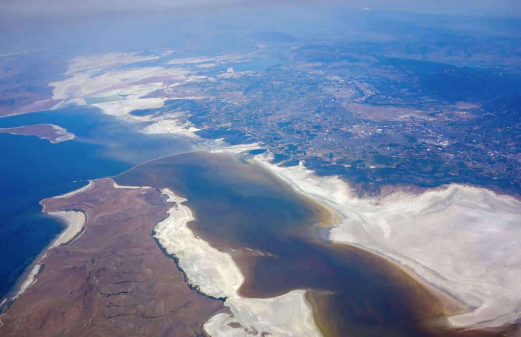 Great Salt Lake and Salt Lake City, Utah