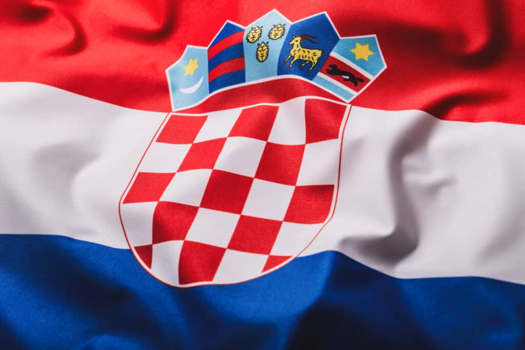 Flags of the Croatia.