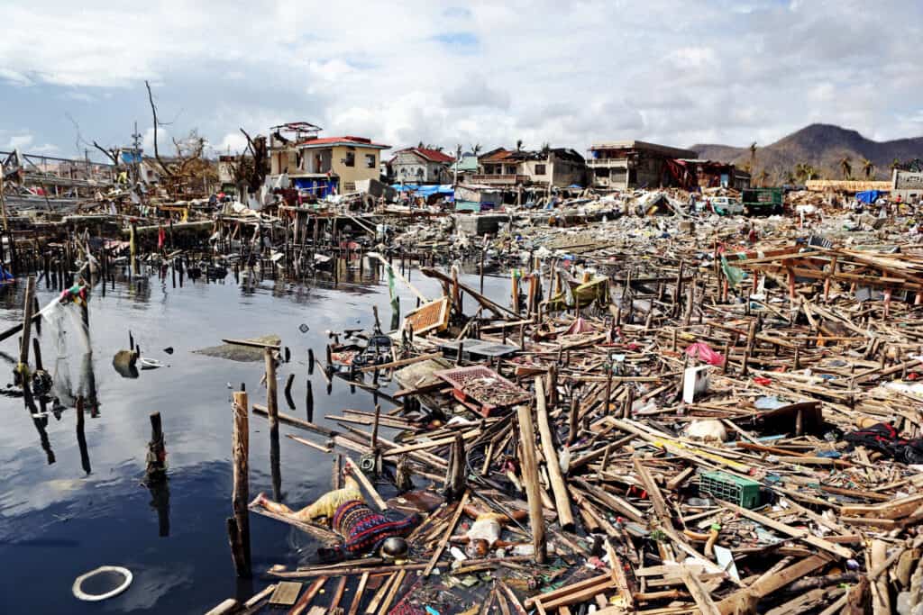 Typhoon Haiyan hit the Philippines