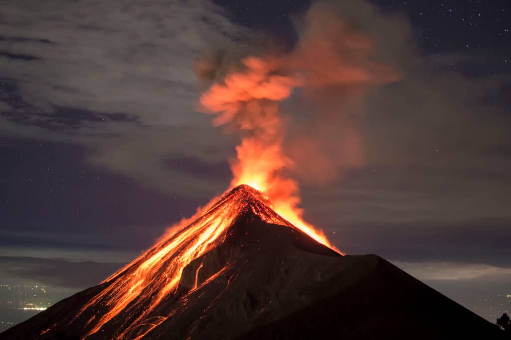 volcanic eruption