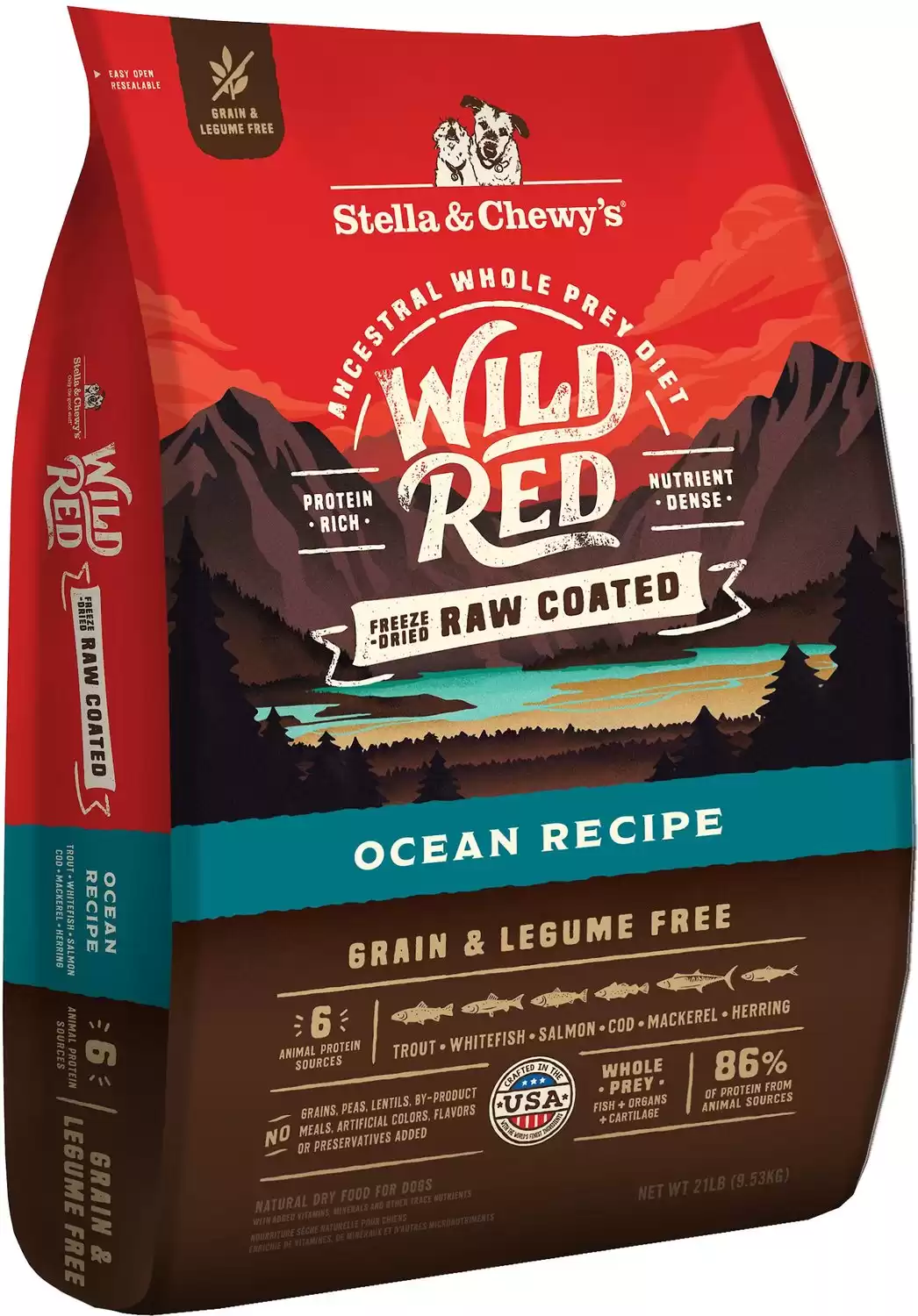 Stella & Chewy's Wild Red Raw Coated Ocean Recipe Dry Dog Food