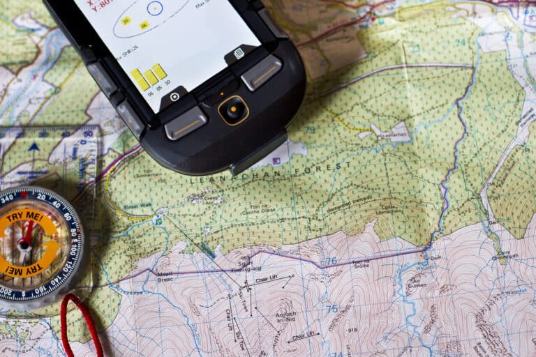 Using GPS when there is no trail.