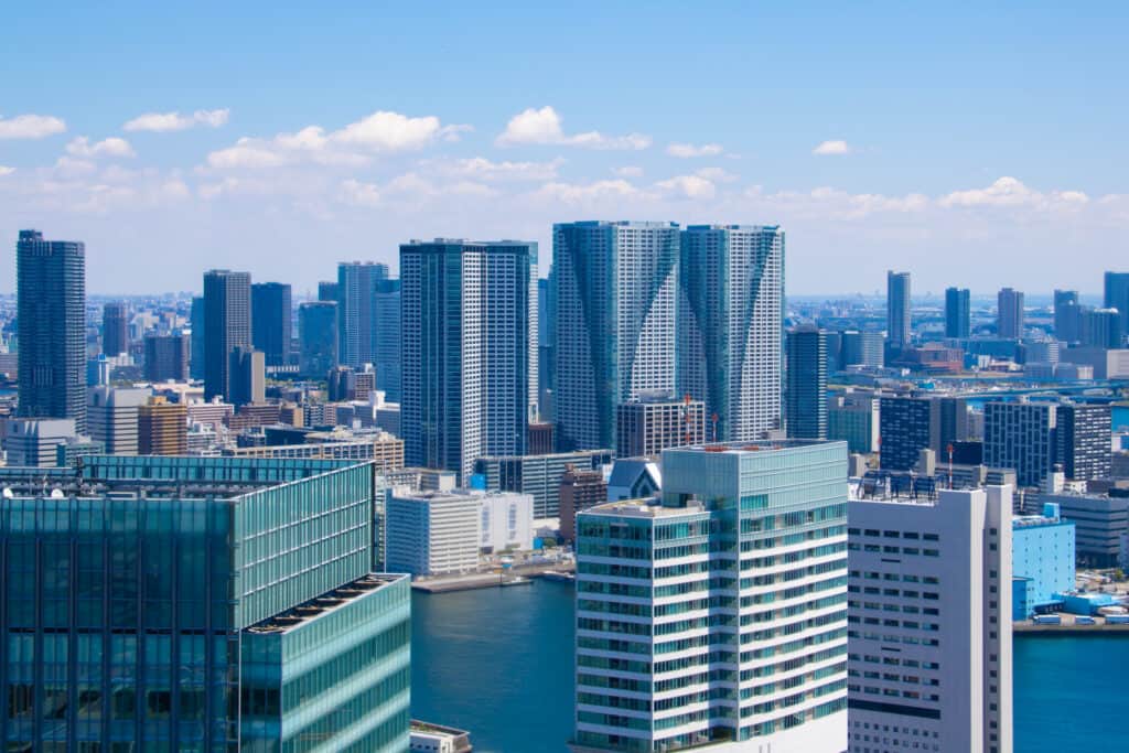 City scape at Hamamatsu-cho, Minato City, Tokyo