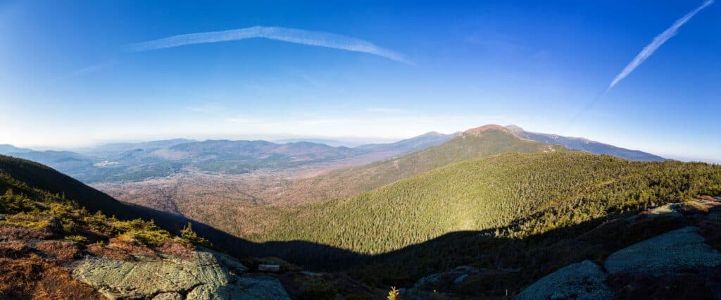 The Appalachian Trail crosses over Mount Pierce.