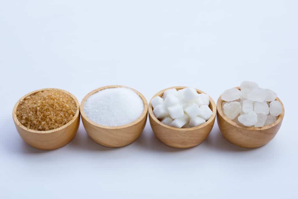 Different types of sugar